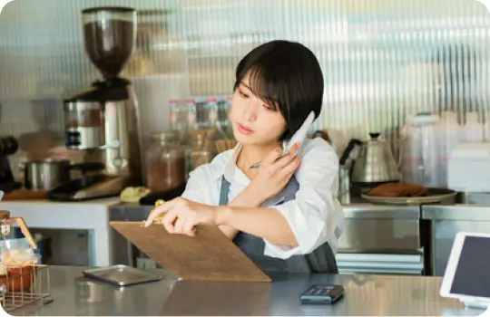 店舗で電話業務を効率化するイメージ